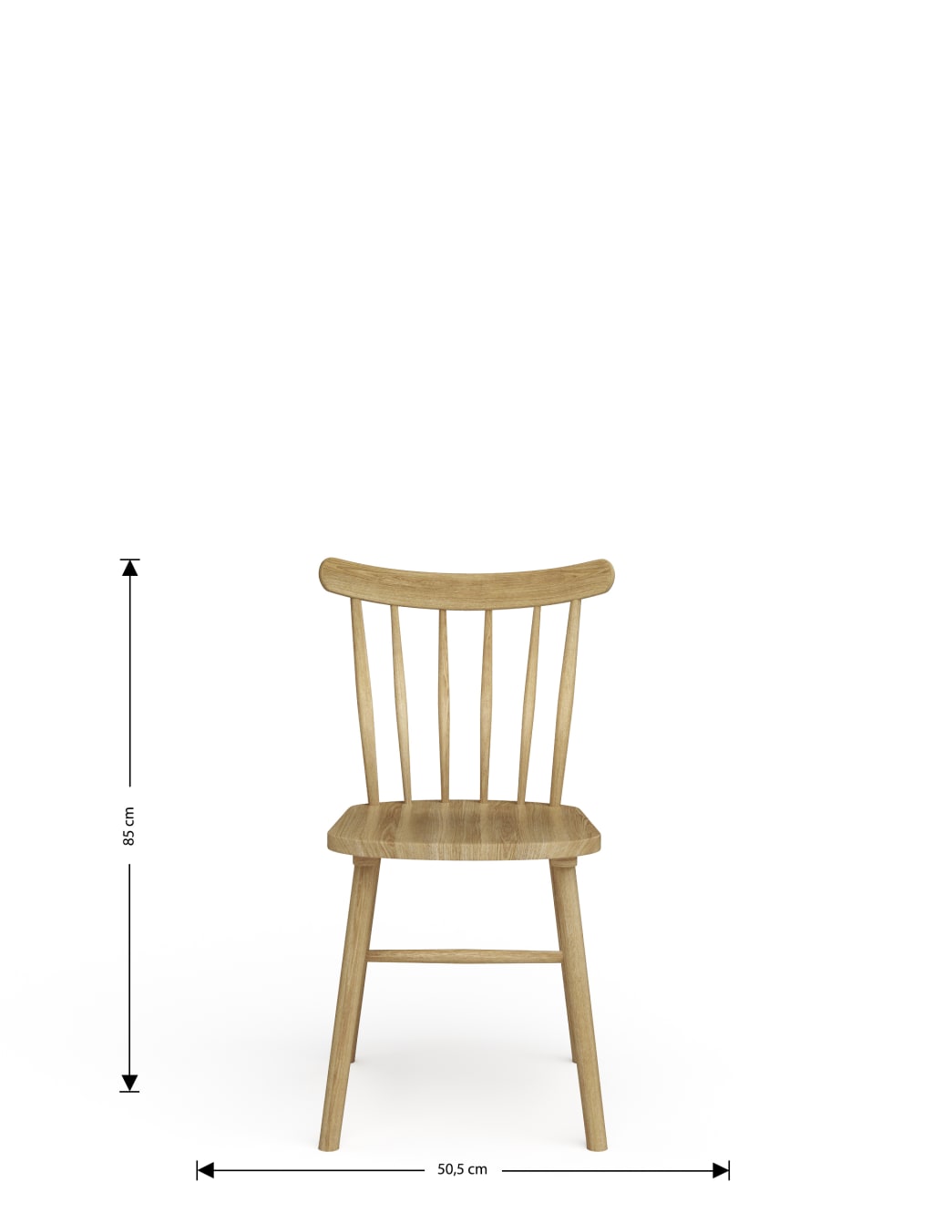 Set of 2 Oak Spindle Dining Chairs 6 of 7