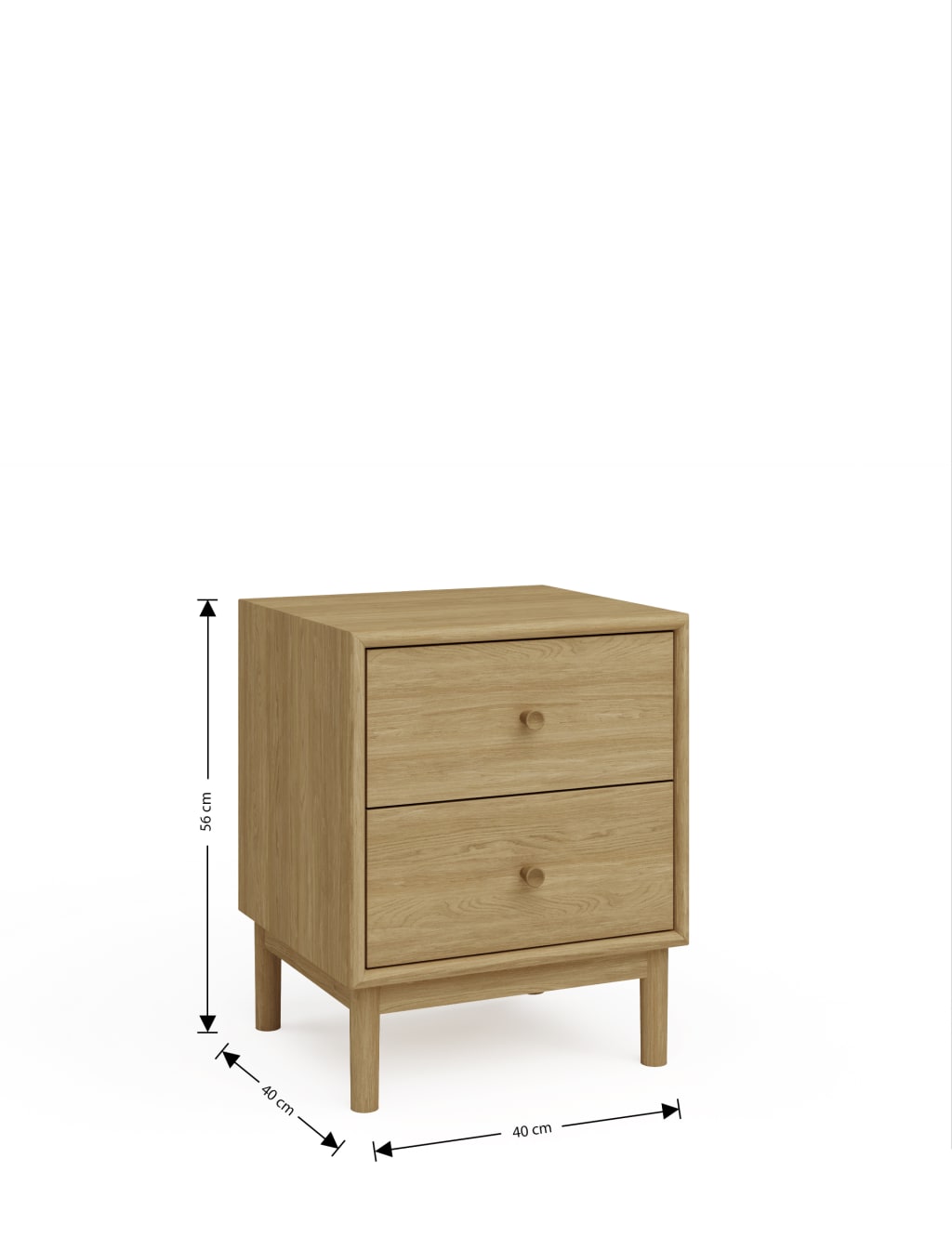 Newark 2 Drawer Bedside Table 8 of 10