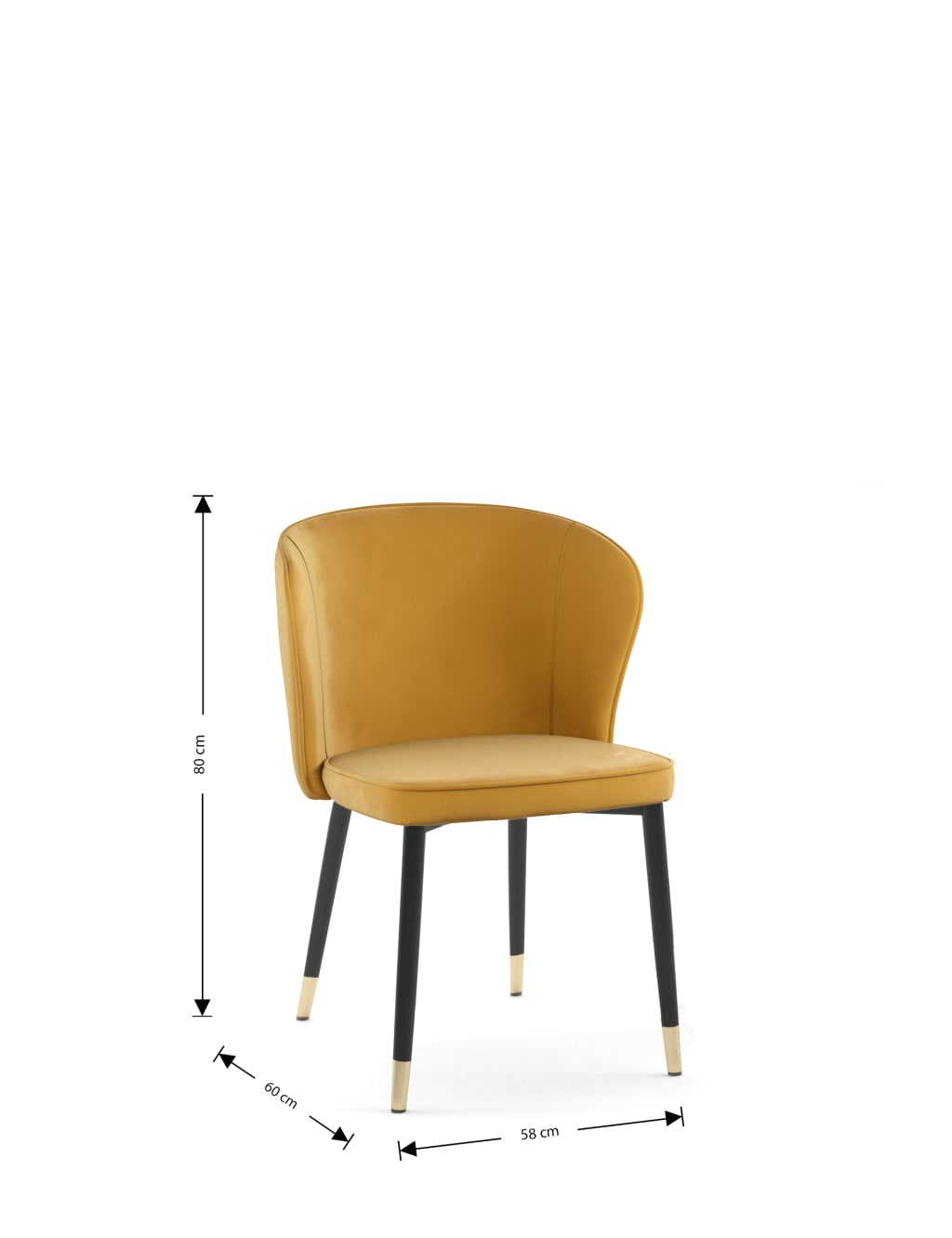 Set of 2 Palmer Velvet Dining Chairs 6 of 7