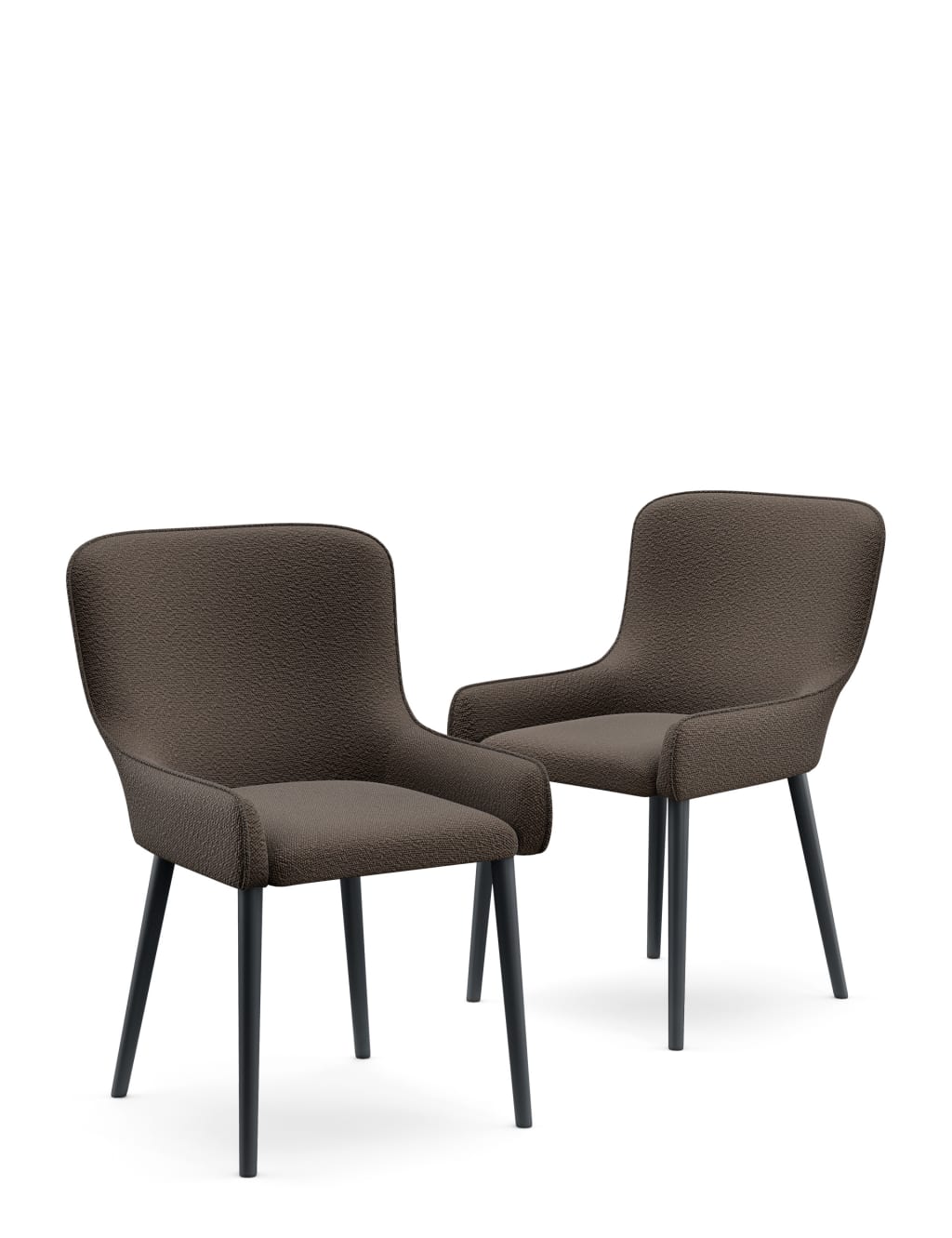 Set of 2 Braxton Boucle Dining Chairs 2 of 7
