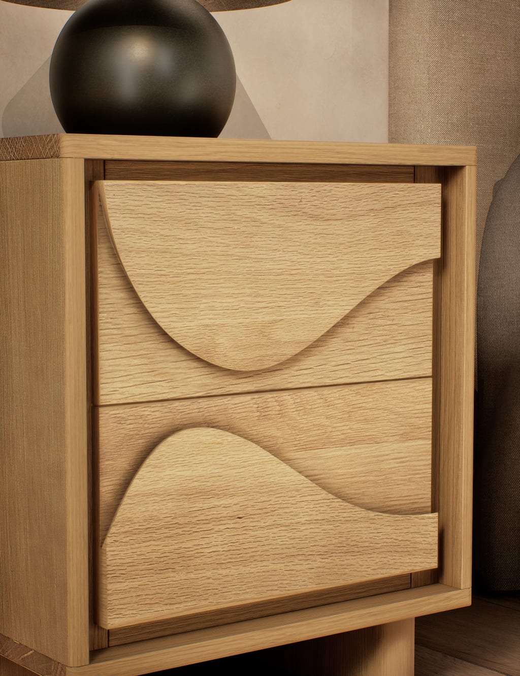 Avery 2 Drawer Bedside Table 5 of 7