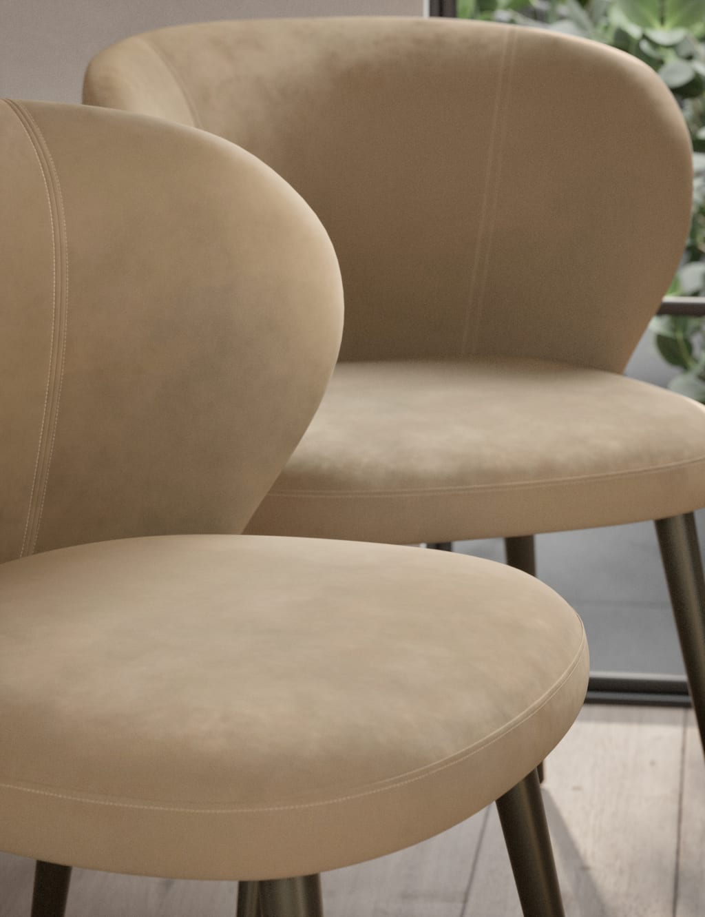 Set of 2 Molly Curve Dining Chairs 3 of 6
