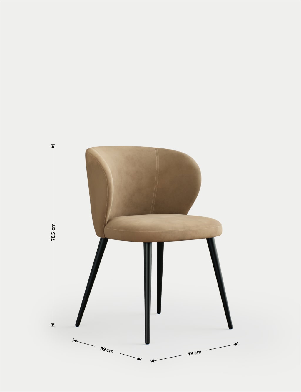 Set of 2 Molly Curve Dining Chairs 6 of 6