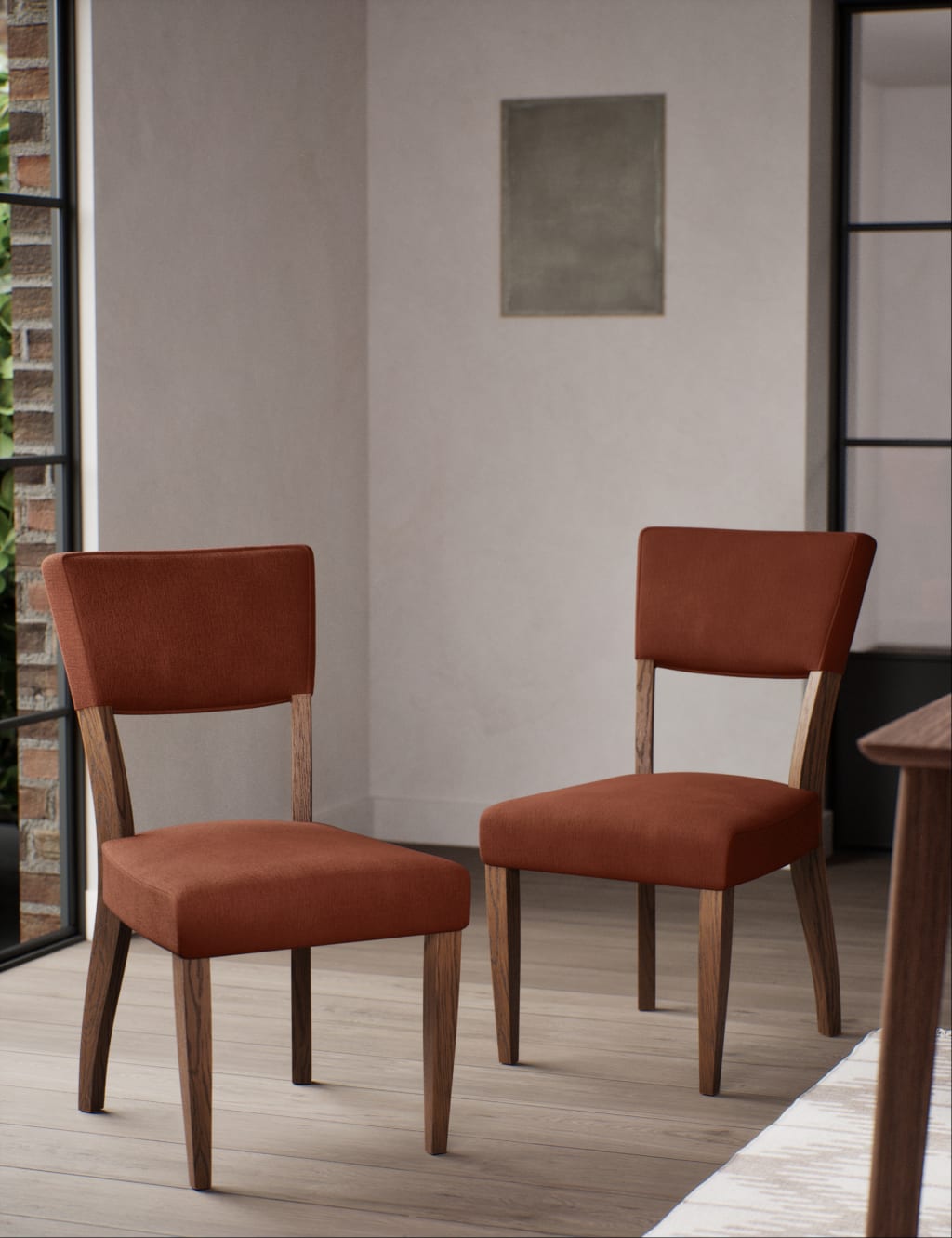 Set of 2 Riley Dark Dining Chairs 1 of 6