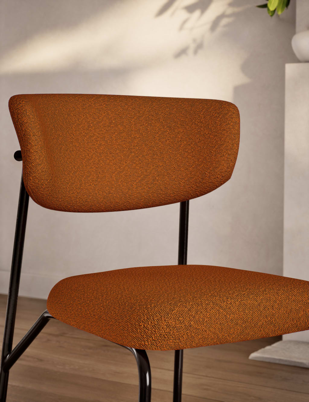 Set of 2 Lucas Bouclé Dining Chairs 3 of 7