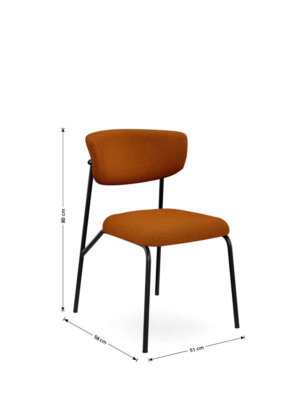 Set of 2 Lucas Bouclé Dining Chairs 7 of 7