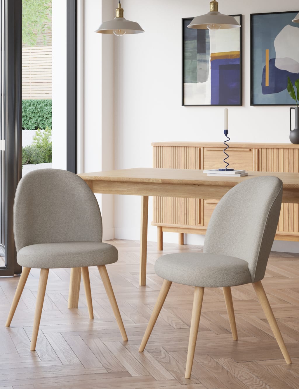 Set of 2 Nord Dining Chairs 1 of 8