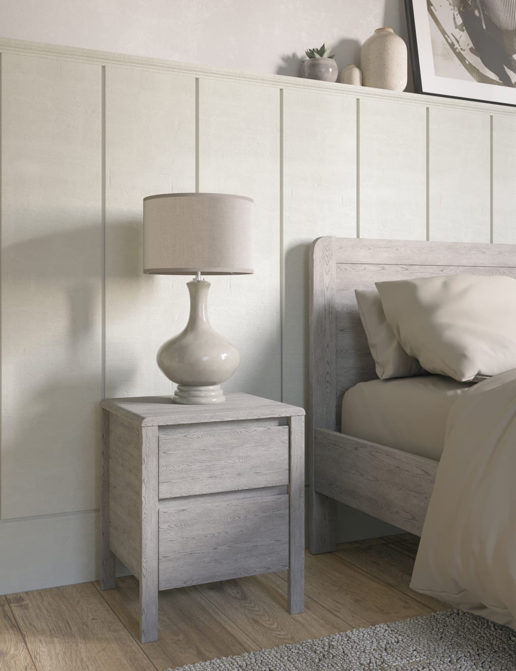 Loxton 2 Drawer Bedside Table 1 of 8