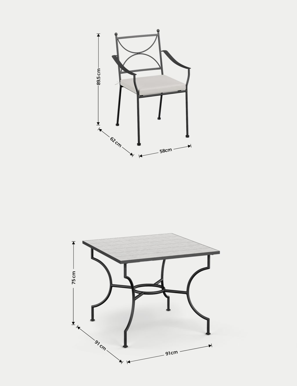 Pembroke 4 Seater Garden Dining Table & Chairs 6 of 7