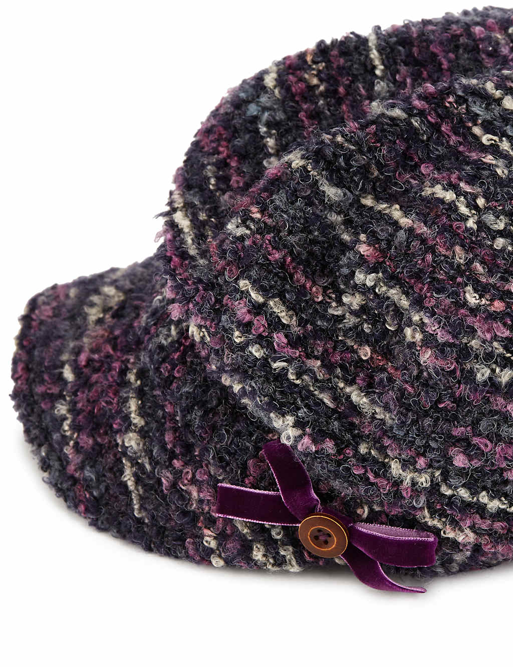 Bouclé Baker Boy Hat with Wool 3 of 3