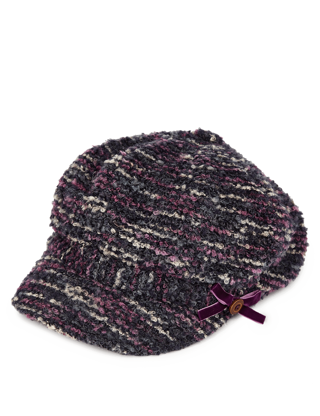 Bouclé Baker Boy Hat with Wool 2 of 3