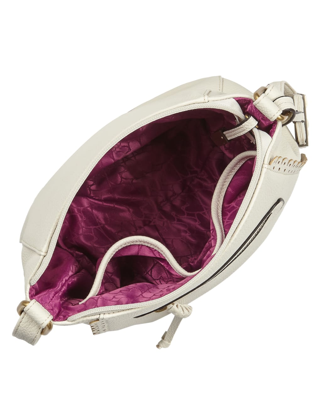 Faux Leather Scallop Trim Across Body Bag 5 of 5