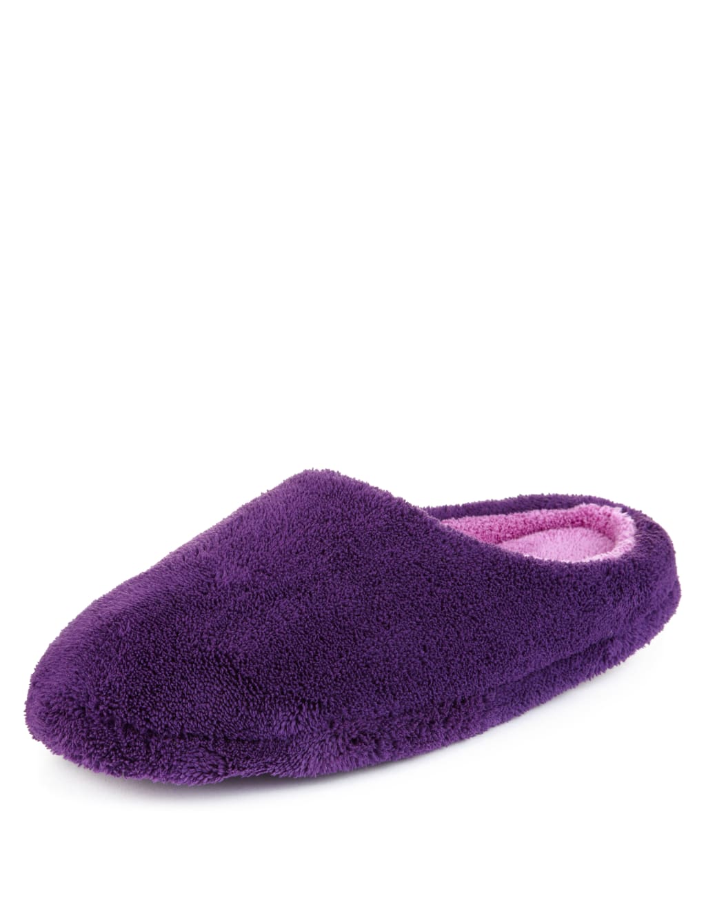 Towelling mule slippers cheap