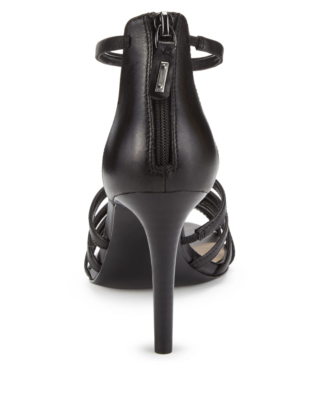 Leather Strappy Caged Sandals with Insolia® 3 of 4