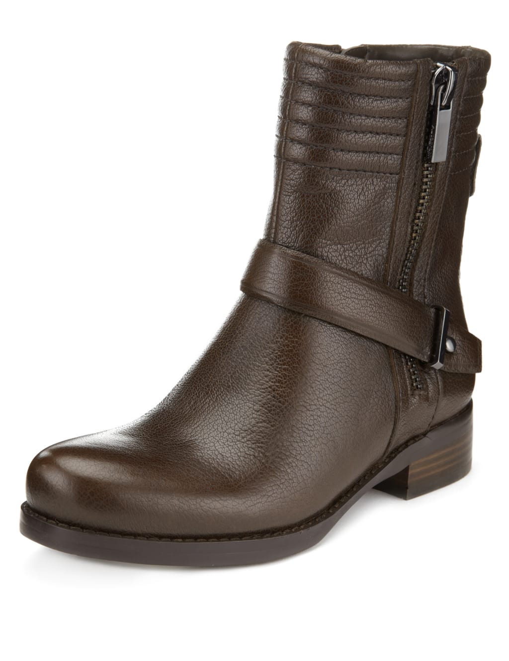 Zipper biker boots outlet