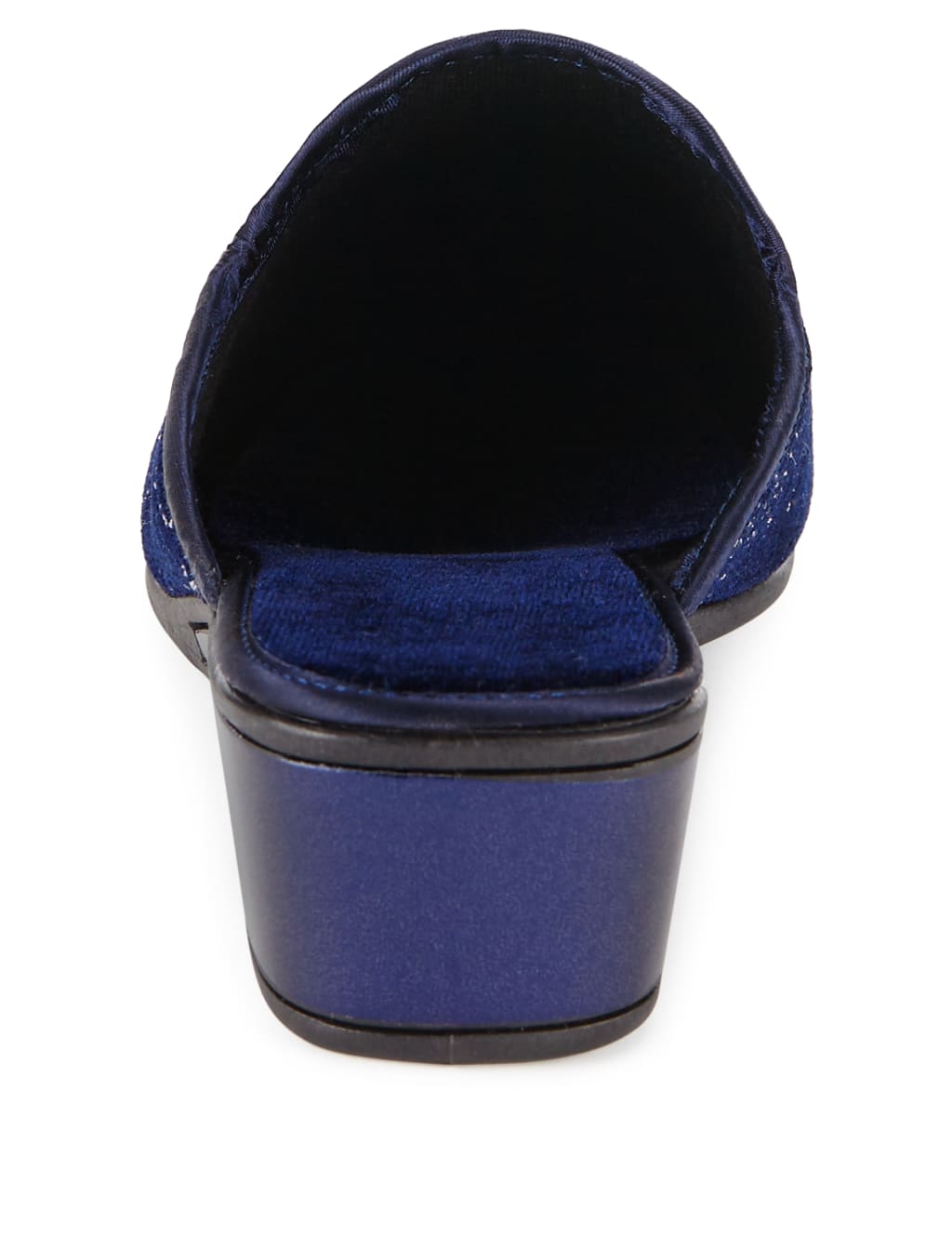 Glitter Rose Wedge Mule Slippers 3 of 4