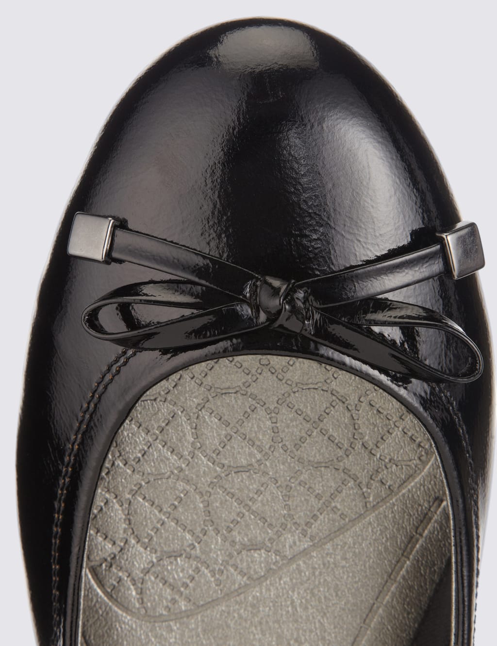 Freshfeet™ Leather Flat Bow Pumps with Insoli®a Flex® 4 of 4