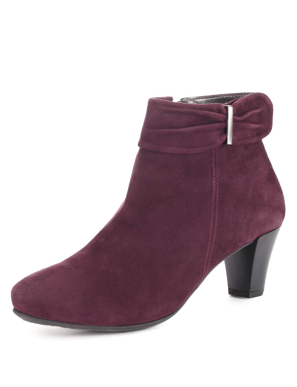Suede Side Bow Ankle Boots with Stain Away™ 1 of 5