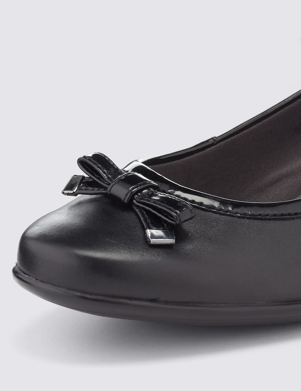 Bow Wedge Ballerina Shoes Footglove M S