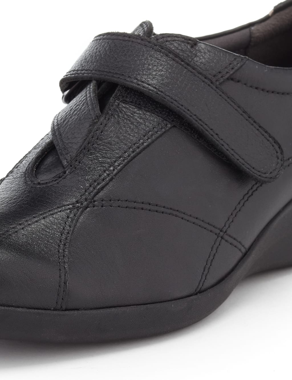 Leather Wide Fit Wedge Shoes 4 of 5