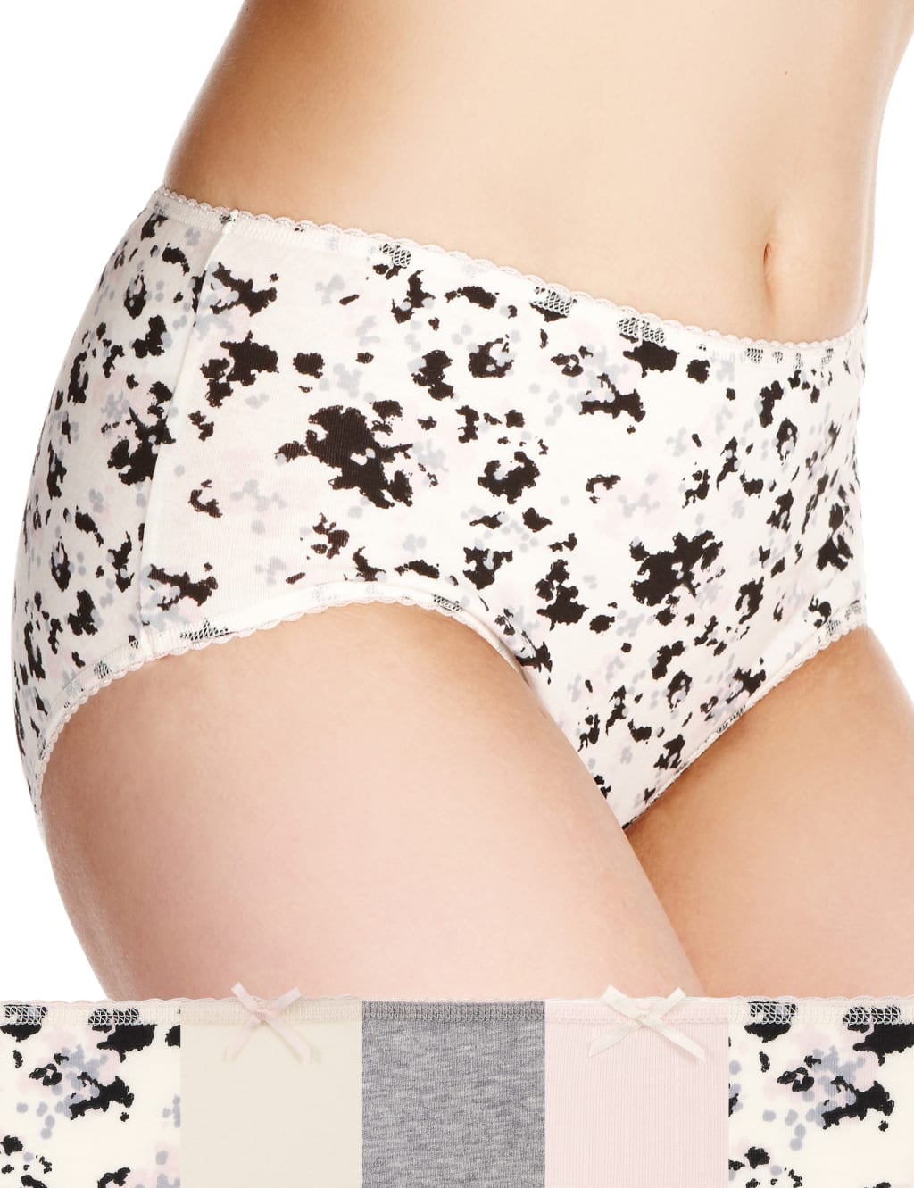 5 Pack Cotton Rich High Rise Midi Knickers 1 of 1