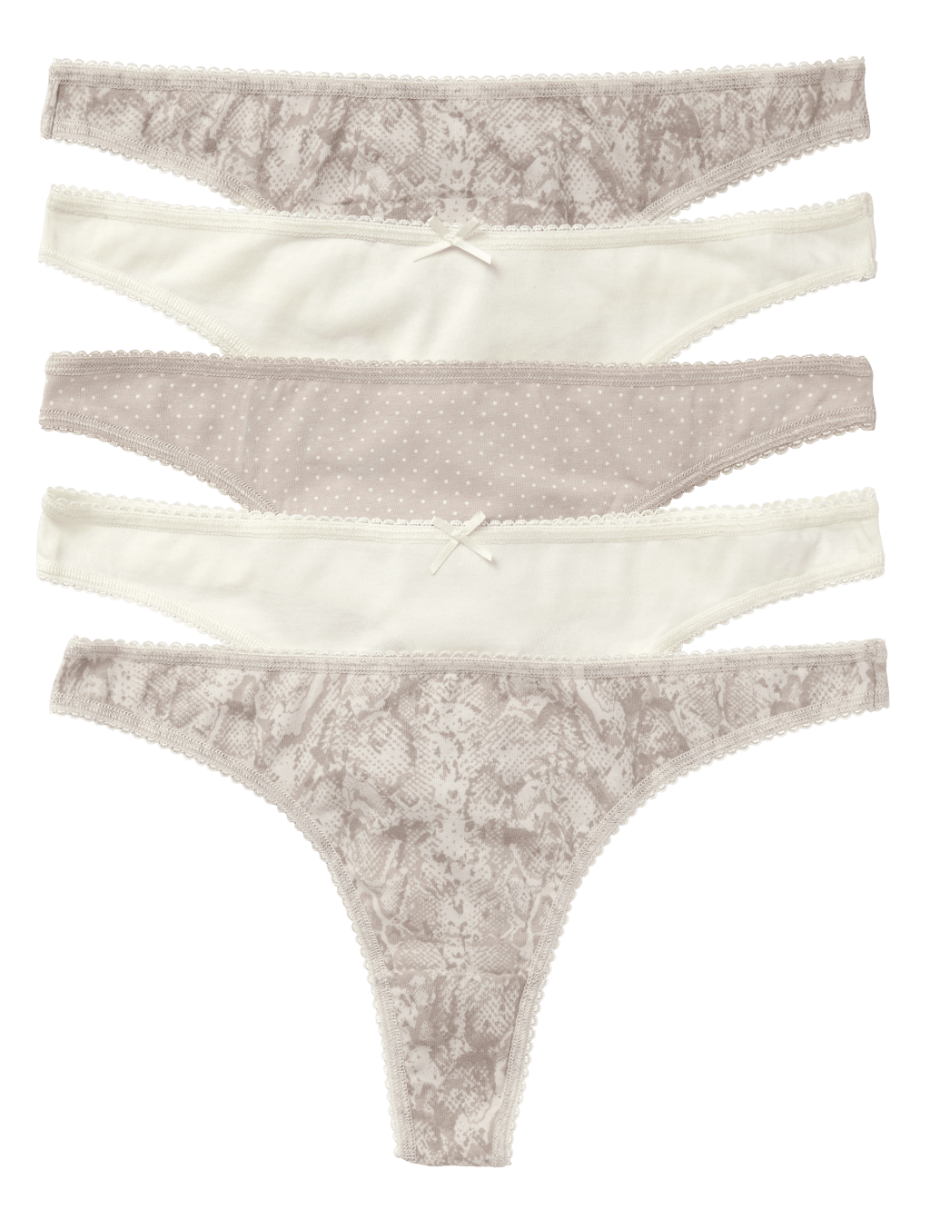 5 Pack Cotton Rich Printed Thongs 2 of 4