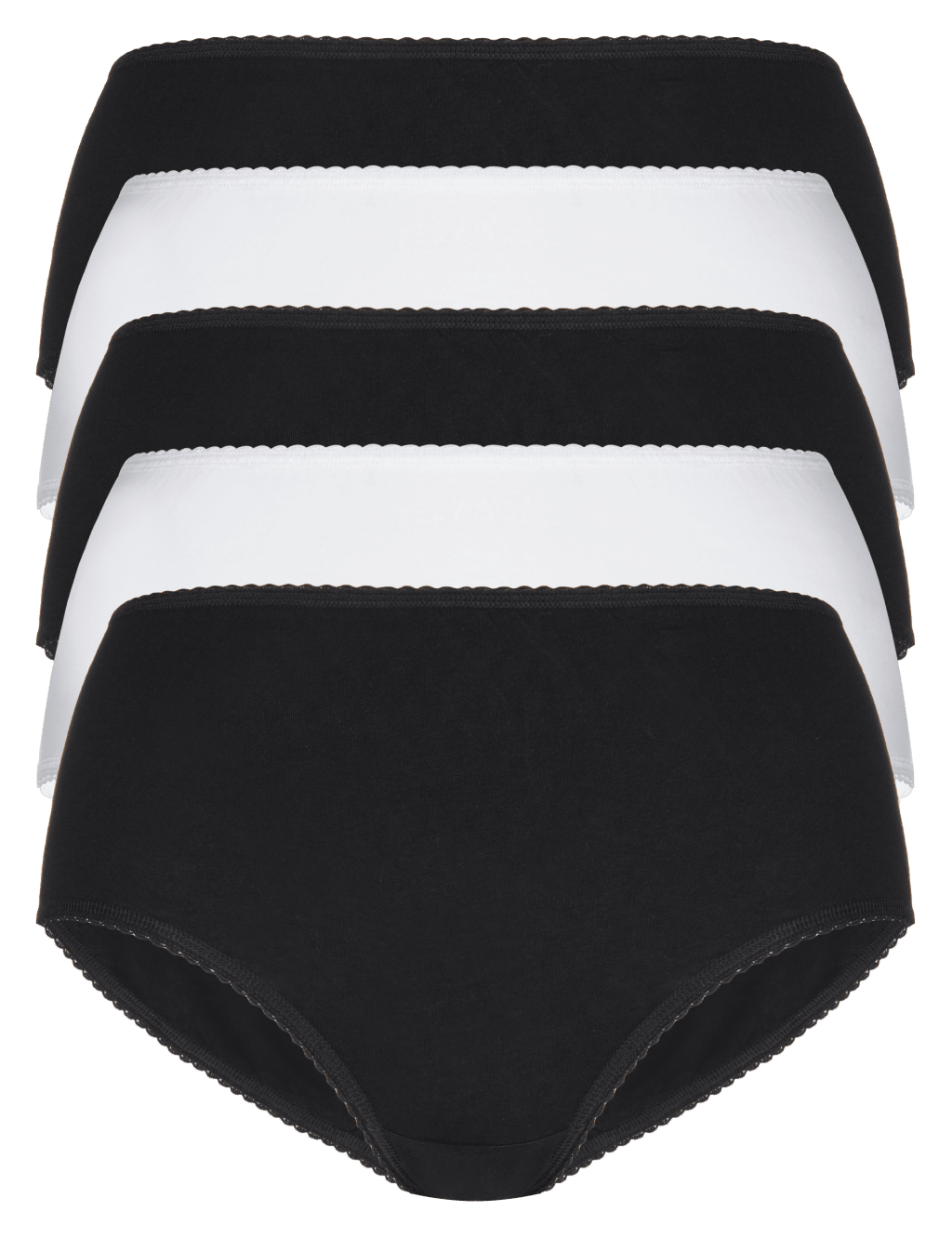 5 Pack Cotton Rich High Rise Midi Knickers 2 of 4