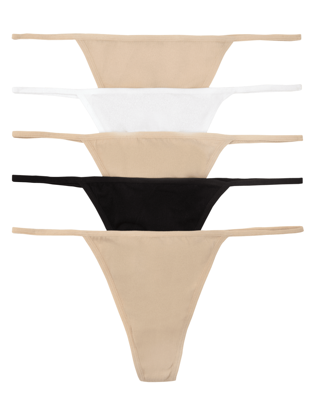 5 Pack Cotton Rich Low Rise Thongs 2 of 3
