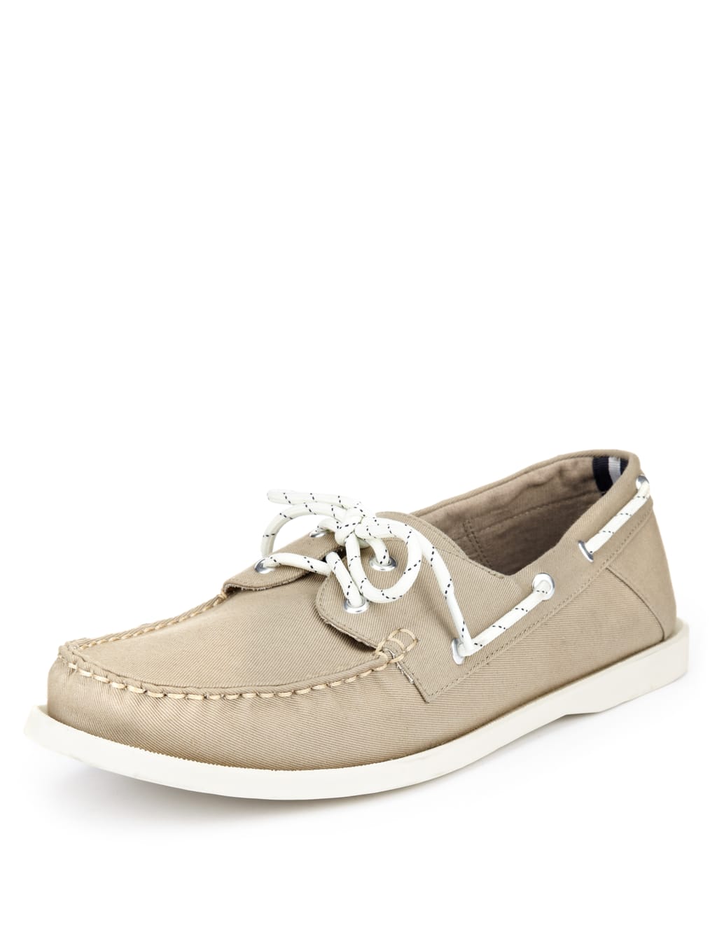 Lace Up Canvas Deck Shoes Blue Harbour M S