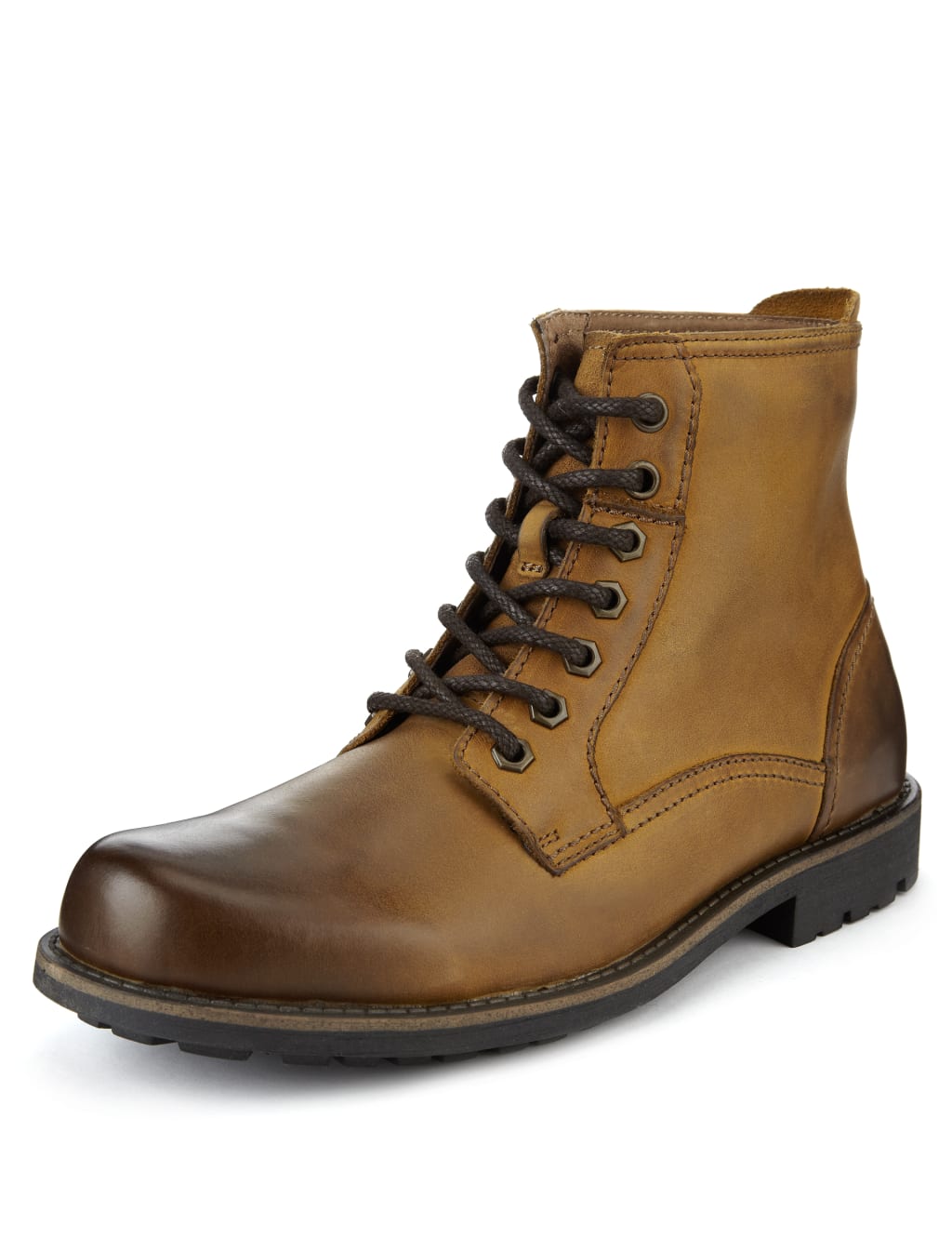 Leather Lace Up Ankle Boots 1 of 5
