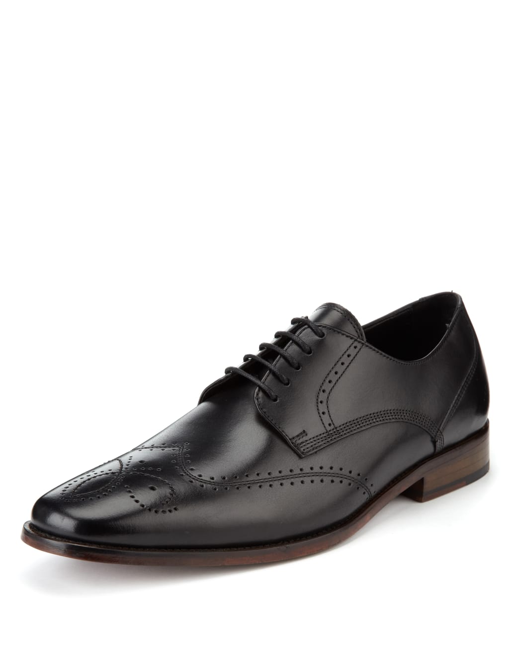 Freshfeet Leather Wingtip Brogue Shoes with Silver Technology Collezione M S