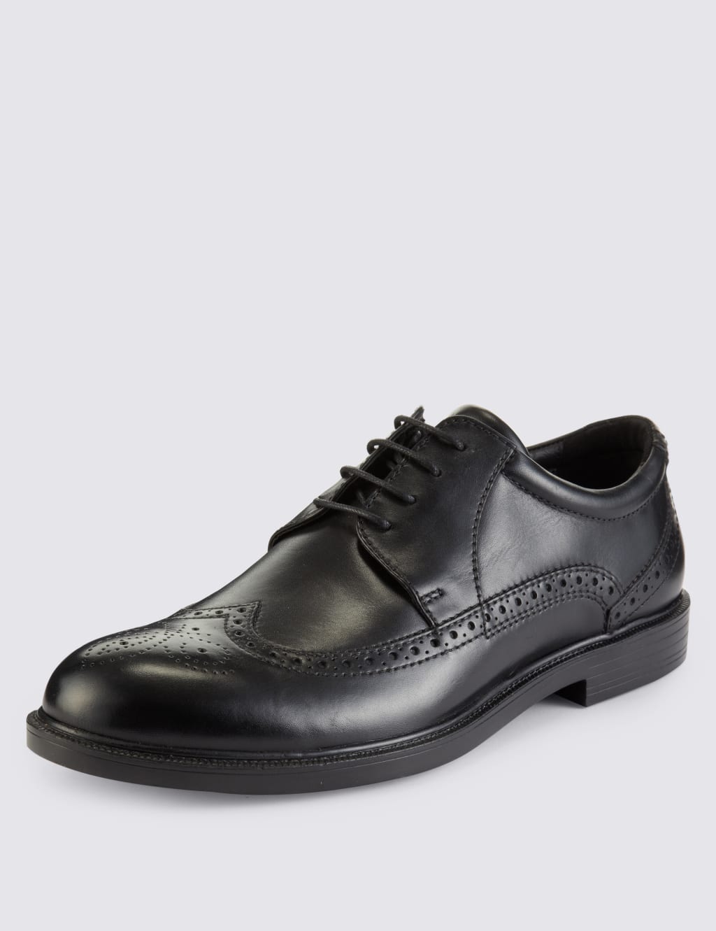 Extra Wide Leather Brogues with Airflex™ 1 of 4