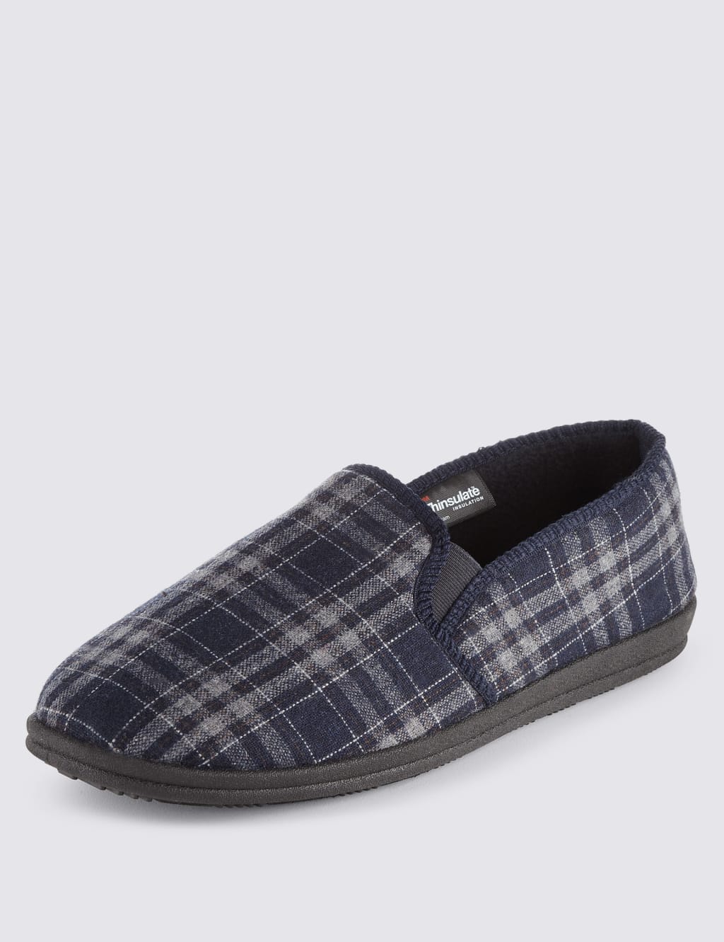 Checked Slippers with Thinsulate M S Collection M S