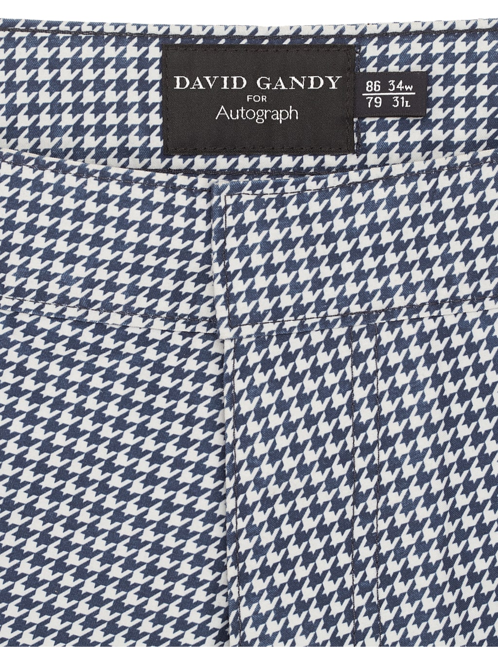 Tailored Fit Dogtooth Adjustable Waistband Swim Shorts 6 of 7
