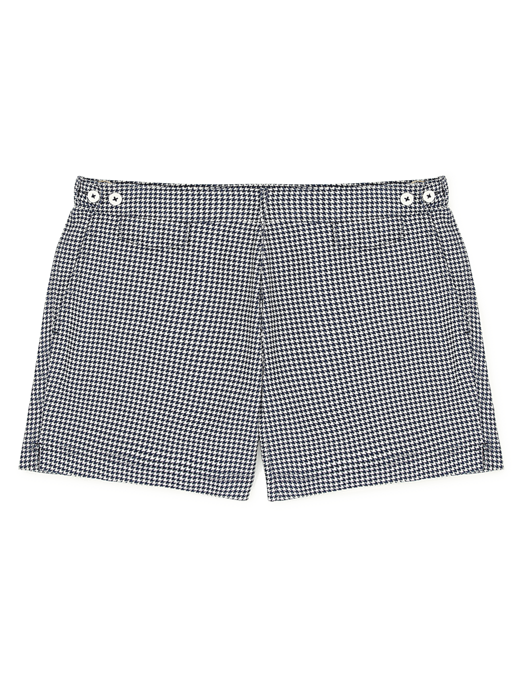 Tailored Fit Dogtooth Adjustable Waistband Swim Shorts 2 of 7