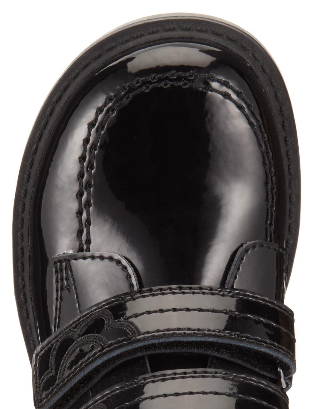 Kids Leather Scuff Resistant Patent Ankle Boots M S