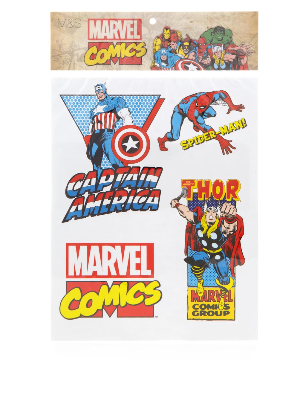 Pure Cotton Marvel Comic Characters T-Shirt with Stickers (5-14 Years) 5 of 5