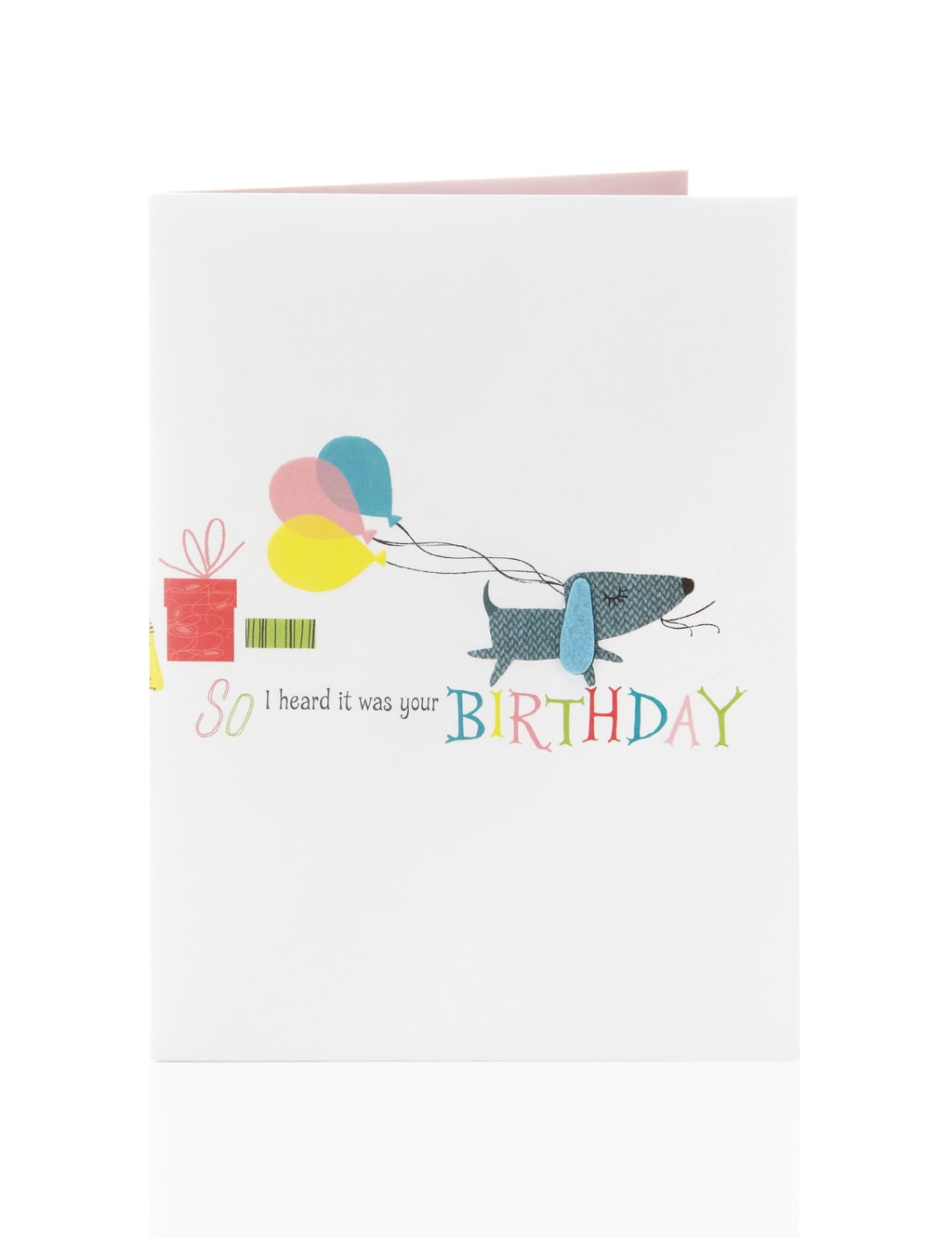 Bright Dog Balloons Birthday Card For Her 1 of 2