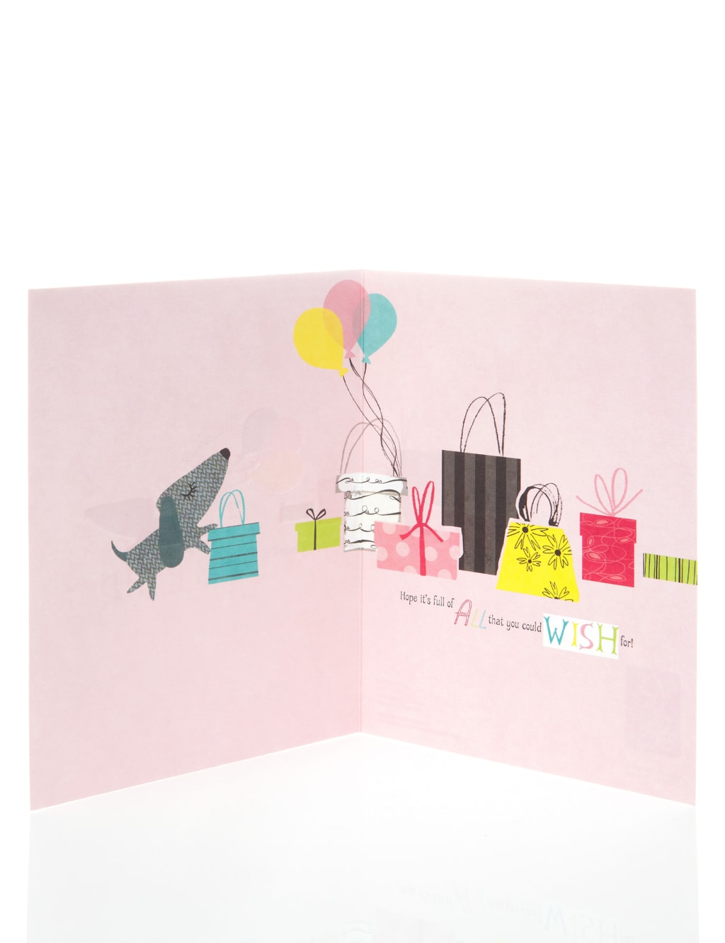 Bright Dog Balloons Birthday Card For Her 2 of 2