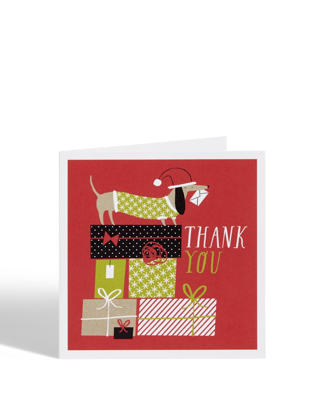 Sausage Dog Christmas Thank You Cards - Pack of 8 1 of 3