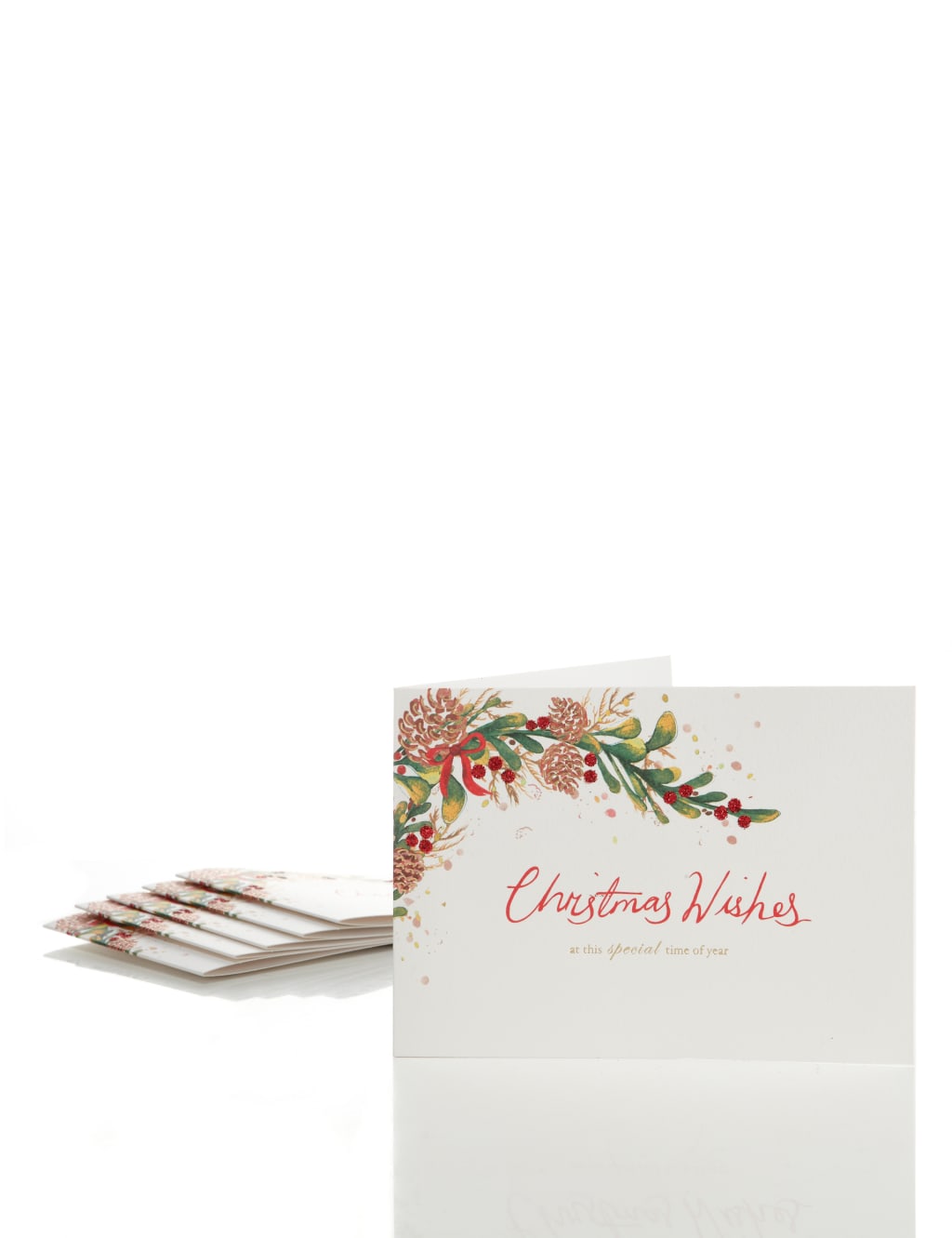 8 Luxury Foliage Christmas Multipack of Cards 1 of 2