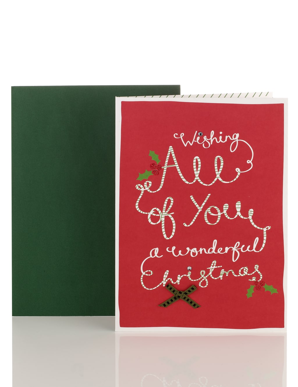 All Of You Ribbon Text Christmas Card 1 of 2