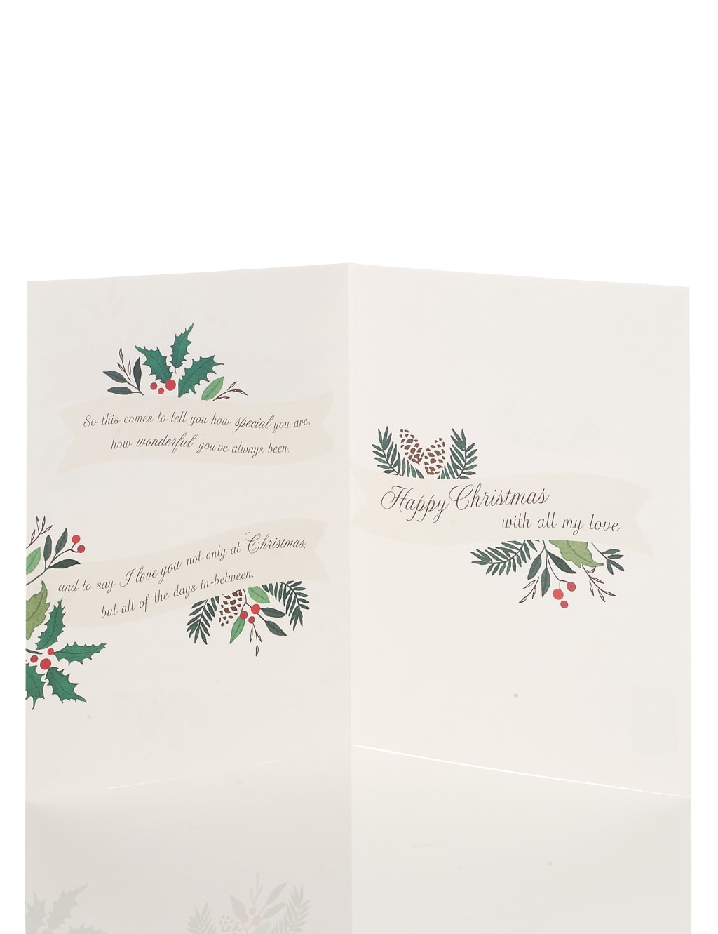 Husband Traditional Foliage Christmas Card 2 of 2