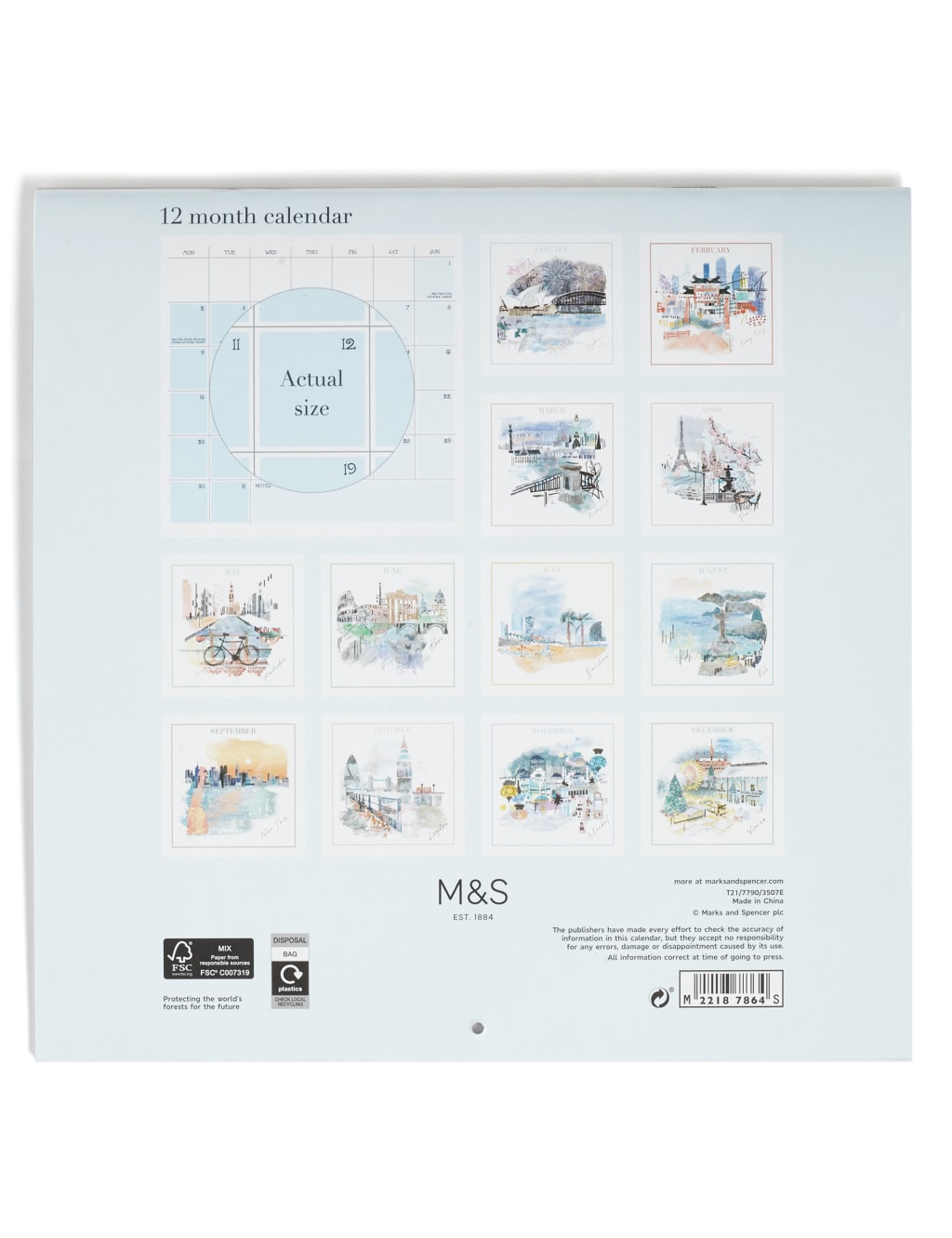 Illustrated Cities Calendar 4 of 4