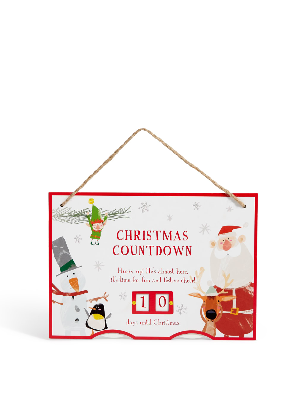 Christmas Countdown and Santa Stop Here Sign 3 of 4