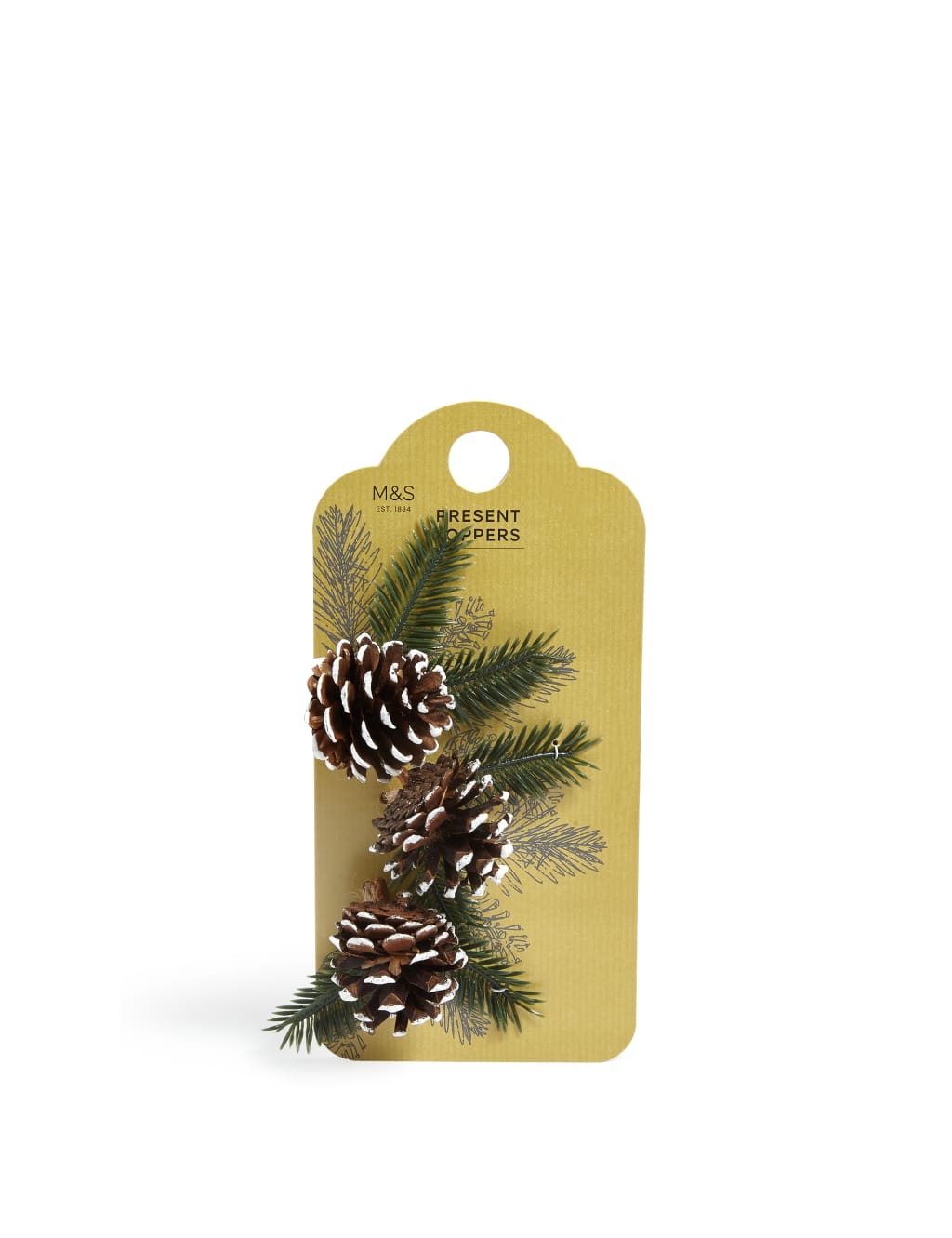 Nordic Noel 3 Pine Cone Present Toppers 1 of 3