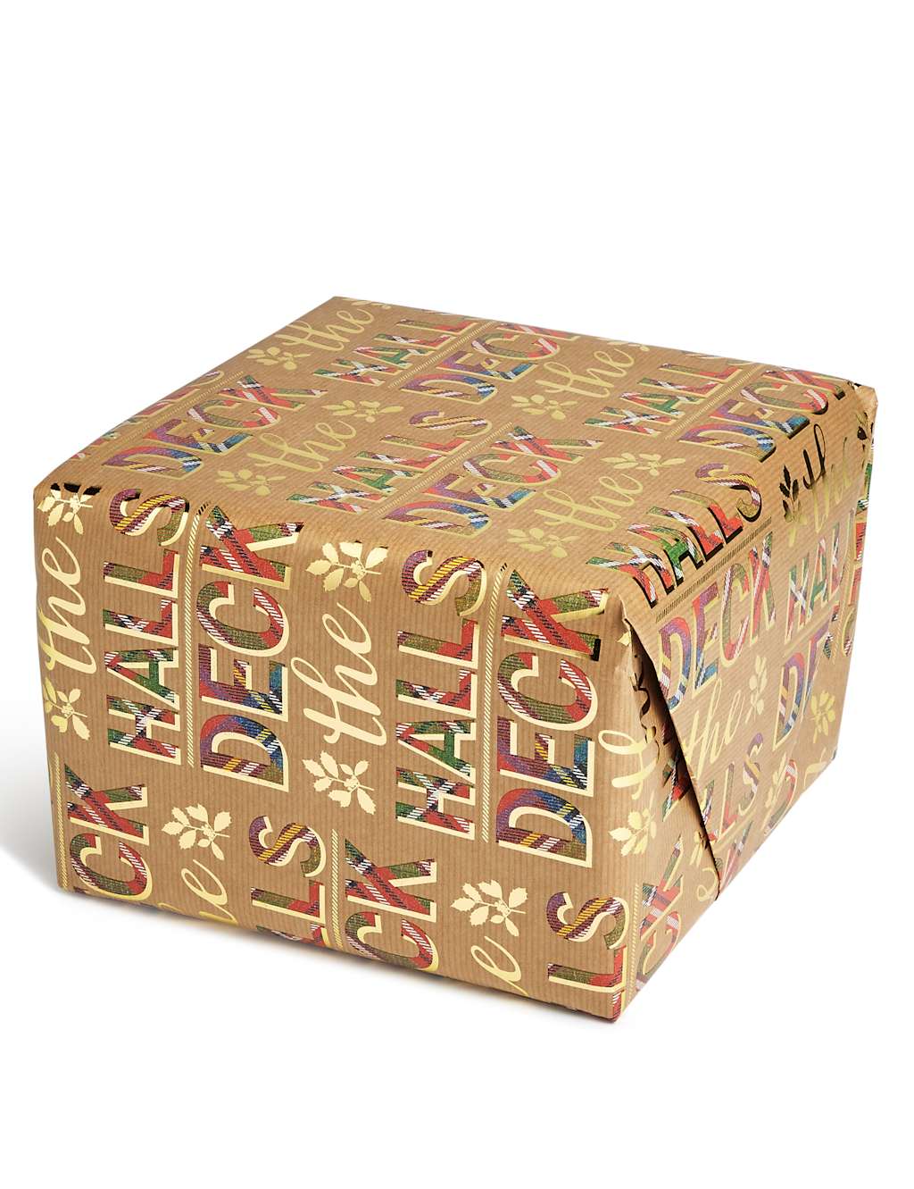 Joyeux Noel Tartan Text 3m Christmas Wrapping Paper 3 of 4