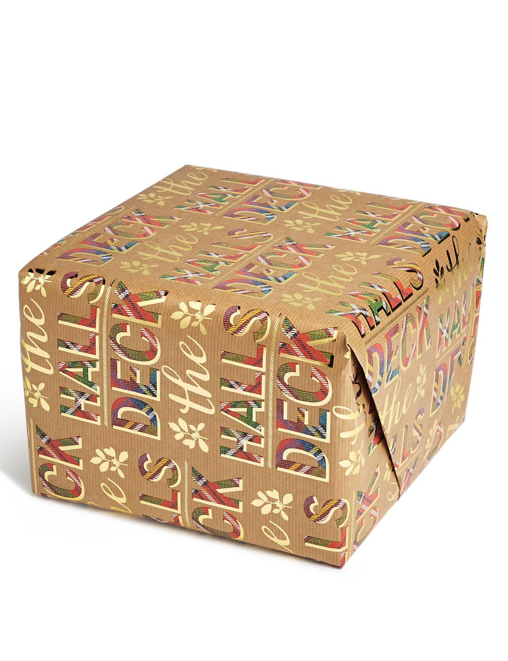 Joyeux Noel Tartan Text 3m Christmas Wrapping Paper 2 of 4