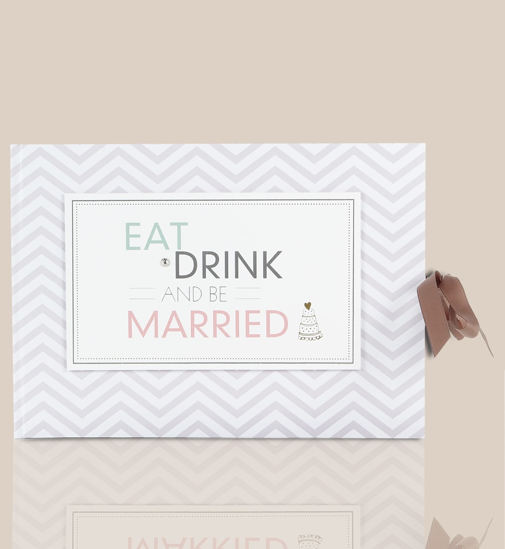 Chevron Collection Wedding Guest Book with Matching Keepsake Box 1 of 4