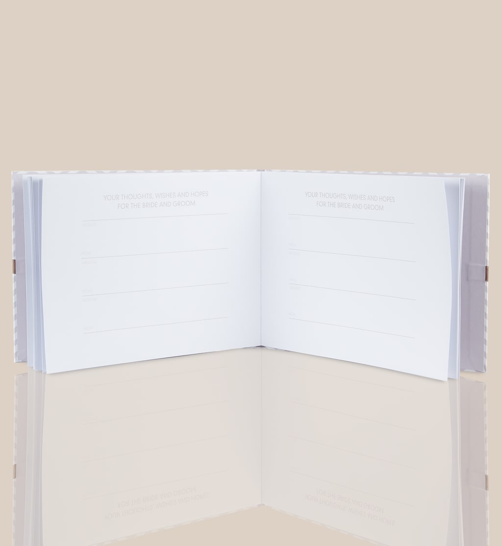 Chevron Collection Wedding Guest Book with Matching Keepsake Box 3 of 4